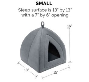 Fleece Cat Tent Grey