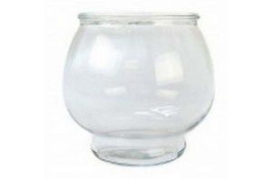 Footed glass 1/2 gal bowl
