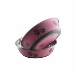 Indipet Paws Bowl Pink 13oz