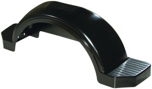 Plastic Fender for 15" tire - Black with Top &amp; Side Step