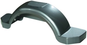 Plastic Fender for 14" tire- Silver with Top and Side Step