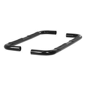 Black 3" Round Side Bars - Toyota Tundra Extended Cab