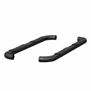 Black 3" Round Side Bars - Ford F-250/F-350 Super Duty Super Cab