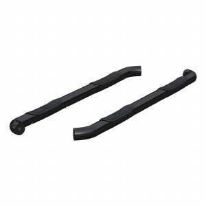 Black 3" Round Side Bars - Nissan Frontier &amp; Suzuki Equator