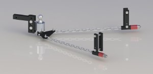 No-Sway Weight Distribution Hitch 4" drop/rise, 2" ball , 3, 4, 5, &amp; 6" frame, 3324