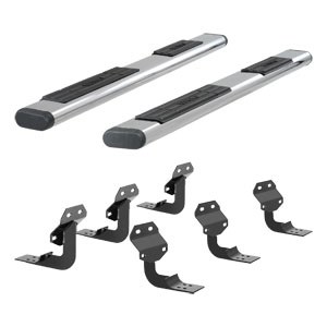6" Ford F-150 Super Crew Cab Oval Side Bars With Brackets