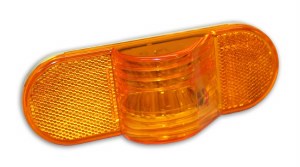 Replacement LED Taillight 6&quot; Oval Amber 47-06-005 Bargman