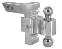Rapid Hitch Adjustable Aluminum Ball Mount Kit with 2 Chrome Balls - 5-1/2" Drop