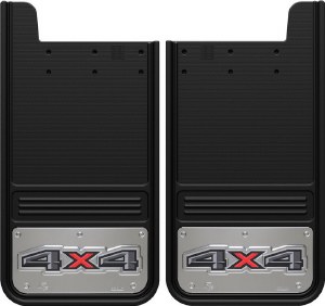 Gatorback Mud Flaps Rear  w/ 4x4 Logo 12"x23"