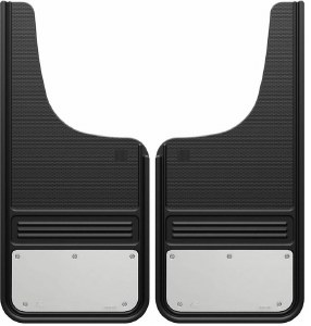 Gatorback GA1226CUTSS, universal 12x26 front fit, heavy-duty virgin rubber with stainless steel plate, durable pickup truck protection with removable design.