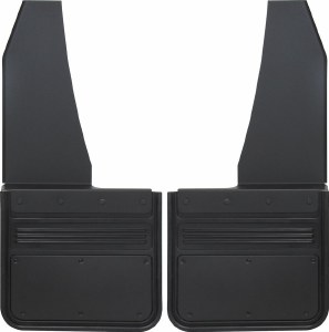 Gatorback GAA756624 universal mud flap, heavy-duty rubber 14x11 with offset bracket, black anodized aluminum, beveled edge, mounting hardware included, made in Canada