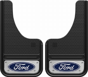 Front Mud Flaps with Ford Logo - Blue