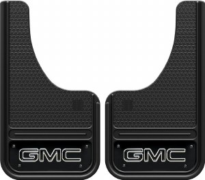 Front Mud Flaps with GMC Logo -black background