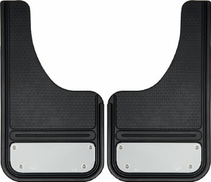 Front Mud Flaps 10"x18" w/Stainless Steel Plate