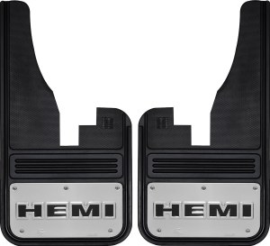Front Mud Flaps 2009 - 2017 RAM 1500/2500/3500 HEMI Black 12"x23"