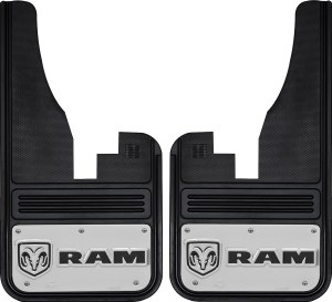 Front Mud Flaps 2009 - 2017 RAM 1500/2500/3500 RAM Logo Horizontal 12"x23"