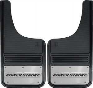 Front Mud Flaps Power Stroke Logo 12"x23"