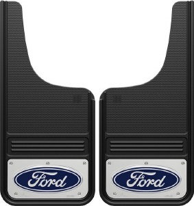 Front Mud Flaps Ford Logo Blue 12"x26"