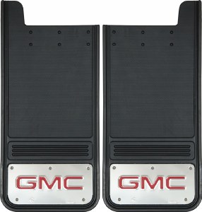 Rear Mud Flaps GMC Logo Red12"x26"