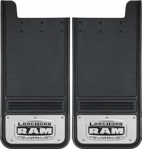 Rear Mud Flaps Laramie Longhorn Logo  12"x26"