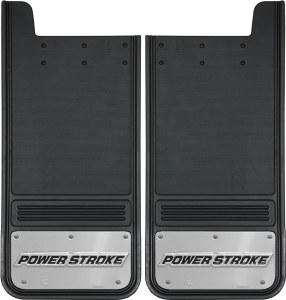 Rear Mud Flaps Power Stroke Logo 12"x26"
