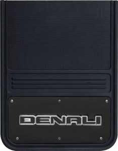 Rear Mud Flaps GMC Denali Logo  14"x18" Black Wrap