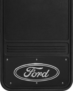 Rear Mud Flaps Ford Logo  14"x18" Black Wrap