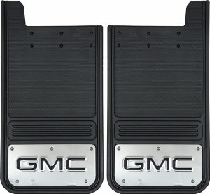 Rear Mud Flaps GMC Logo Black 14"x18"