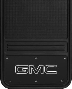 Rear Mud Flaps GMC Logo 14"x18" Black Wrap