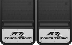 Rear Mud Flaps Power Stroke Logo 14"x18"