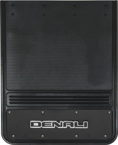 Rear Mud Flaps Dually GMC Denali Logo 19"x24" Black Wrap