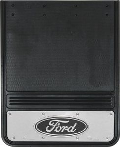 Rear Mud Flaps Dually Ford Logo Black 19"x24"
