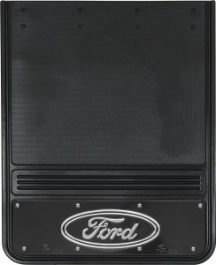 Rear Mud Flaps Dually Ford Logo 19"x24" Black Wrap