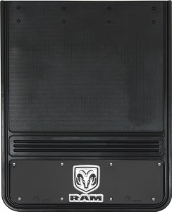 Rear Mud Flaps Dually RAM Logo V19"x24" Black Wrap