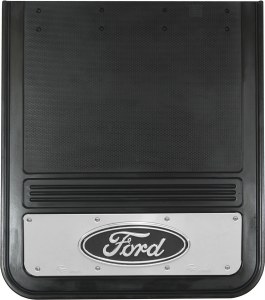 Rear Mud Flaps Dually Ford Logo Black  21"x24"