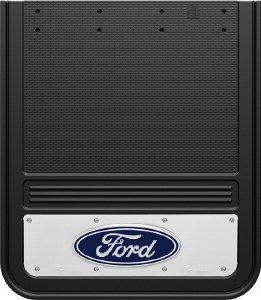 Rear Mud Flaps Dually Ford Logo Blue 21"x24"