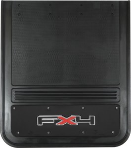 Rear Mud Flaps FX4 Logo 21"x24" Black Wrap