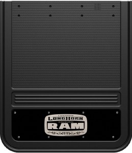 Rear Mud Flaps Dually w/ram Logo -black backgroung