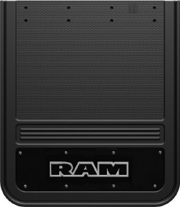 Rear Mud Flaps Dually w/RAM Logo -black background