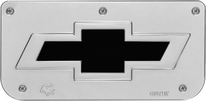 Chevrolet Bowtie Plate - Single Diestamp Black  12" flap