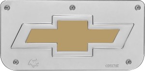 Replacement Single Diestamp Bowtie Gold Chevrolet Plate for GB1223/GB1226