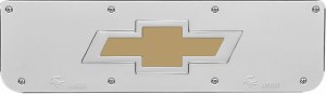 Single Diestamp Bowtie Gold Chevrolet Plate for GB1924/GB2124