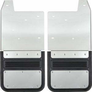 Front Mud Flaps 5/8" Offset, Beveled, Blank for 07-13 Chevy Silverado/GMC Sierra HD 2500/3500