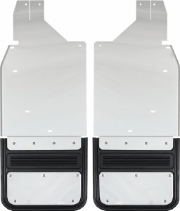 Rear Mud Flaps 5/8" Offset, Beveled, Blank for 07-13 Chevy Silverado/GMC Sierra 1500/2500/3500