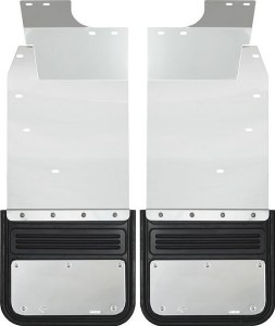 Rear Mud Flaps 5/8" Offset, Non-Bevel Blank for 99-10 Ford F-250/F-350 12"x11"