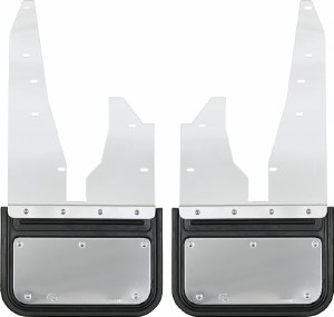 Front Mud Flaps 5/8" Offset, Non-Bevel, Blank for 09-18 RAM 1500 with Flares 12"x11"