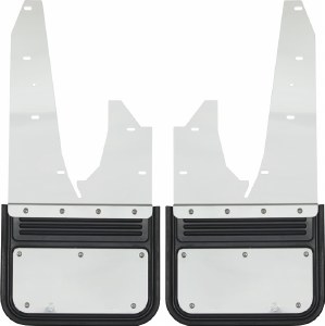 Front Mud Flaps 5/8" Offset, Non-Bevel, for 09-18 RAM 1500 without Flares 12"x11"