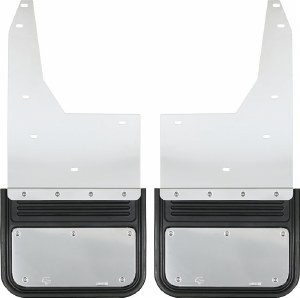 Front Mud Flaps 5/8" Offset, Non-Bevel, Blank for 04-14 Ford F-150 12"x11"