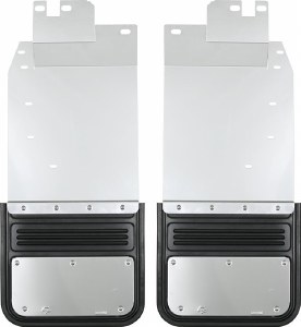 Rear Mud Flaps 5/8" Offset, Non-Bevel,  Blank for 04-14 Ford F-150 12"x11"