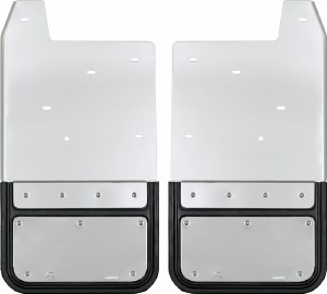 Front Mud Flaps 5/8" Offset, Bevel, Blank  for 07-13 Chevy Silverado 1500/GMC Sierra 1500